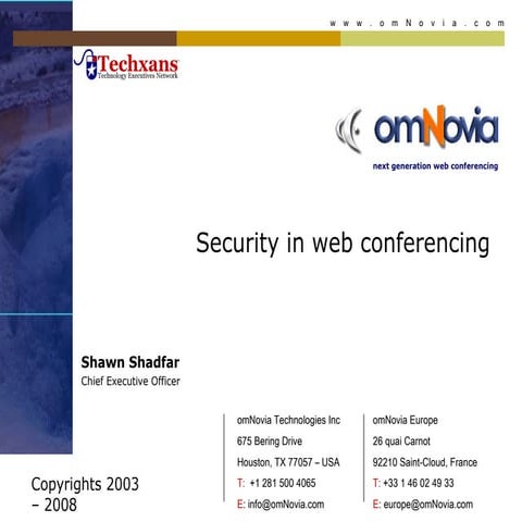 Security In Web Conferencing