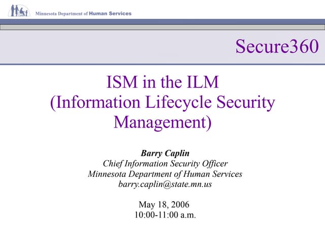 Security Lifecycle Management