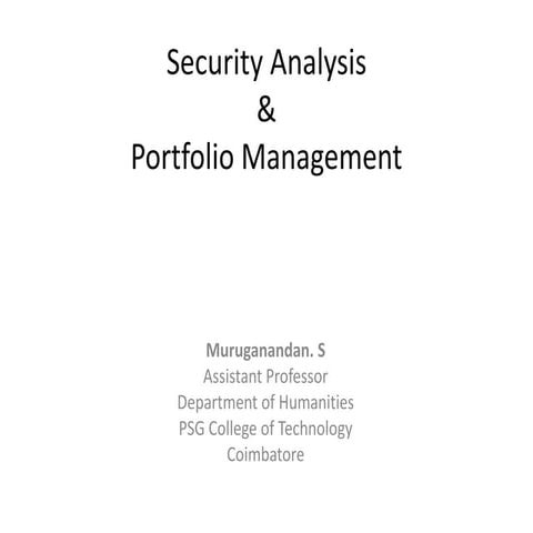 Security analysis