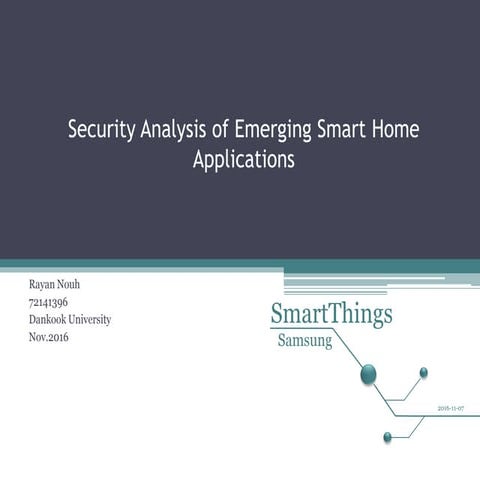 Security analysis of emerging smart home applications 11.2016