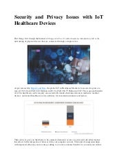 Security and privacy issues with io t healthcare devices