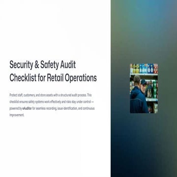 Security and Safety Audit Checklist for Retail Operations with eAuditor ...