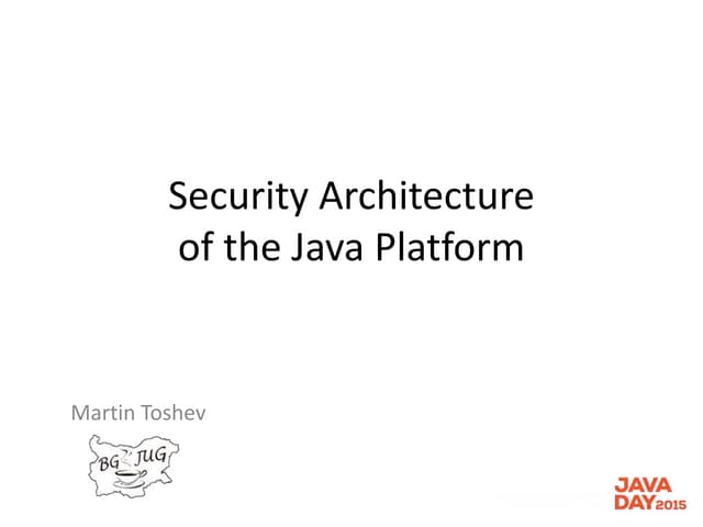 Security Аrchitecture of Тhe Java Platform