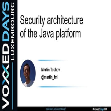 Security Architecture of the Java platform | PPT