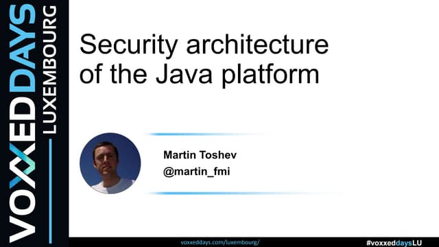 Security Architecture of the Java platform