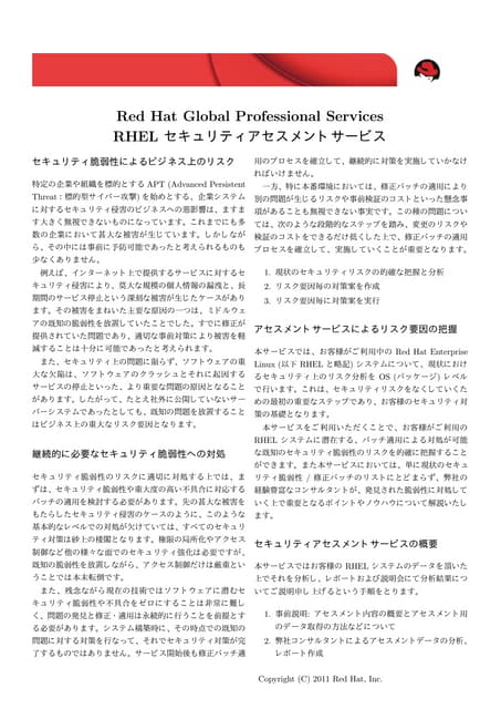 RHEL Security Assessment Service