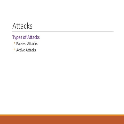 SECURITY ATTACKS presentations for network security