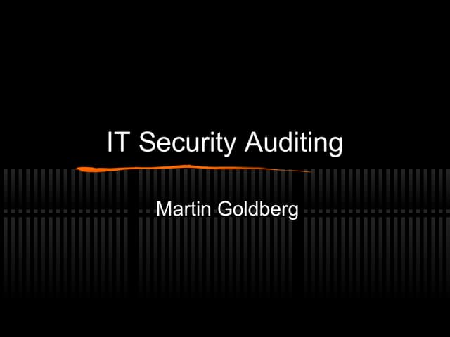 Security audit