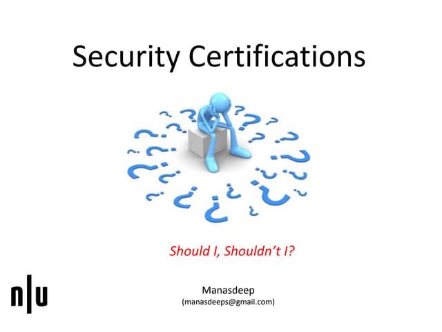 Security certifications
