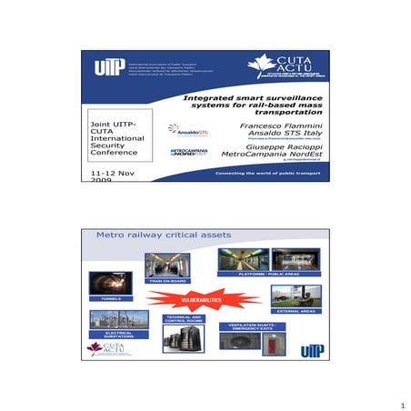 Integrated smart surveillance systems for rail-based mass transportation