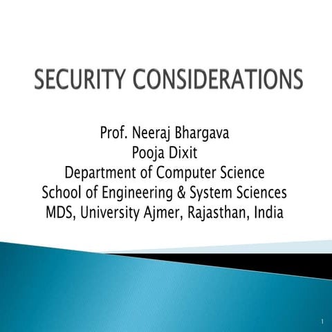 Security considerations