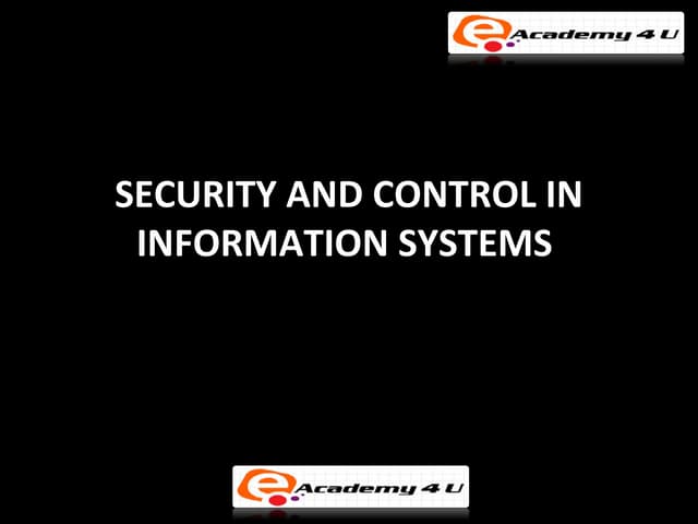 Security & control in management information system