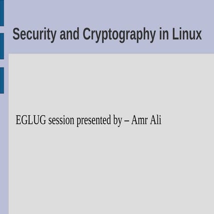 Security & Cryptography In Linux