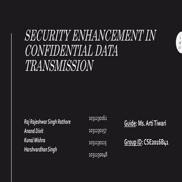 Security enhancement in confidential data transmission