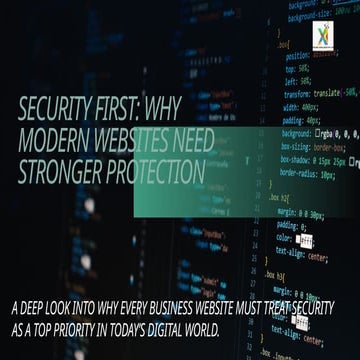 Security First Why Modern Websites Need Stronger Protection