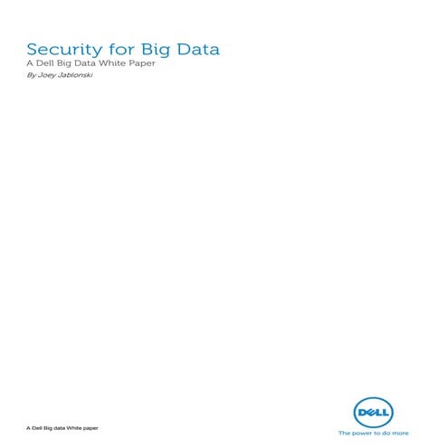 Security for Big Data