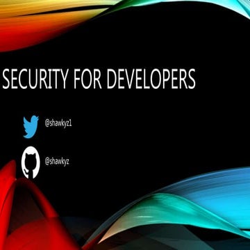 Security for developers