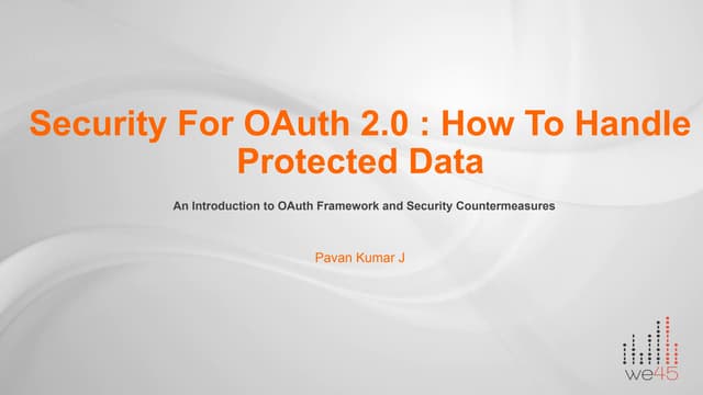 Security for oauth 2.0 - @topavankumarj