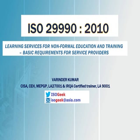 ISO 29990 | PDF