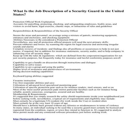 Security guard jobs