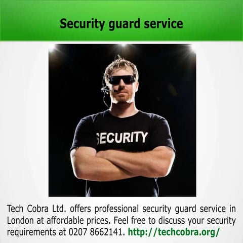 Hire licenced security guards London | PPTX