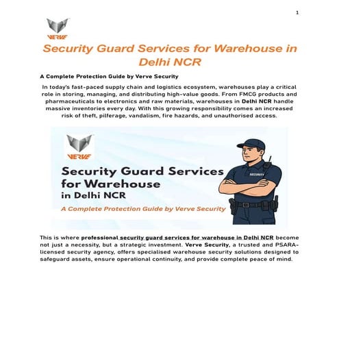Security Guard Services for Warehouse in Delhi NCR.pdf