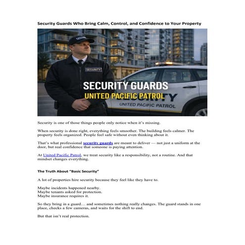 Security Guards Who Bring Calm, Control, and Confidence to Your ...