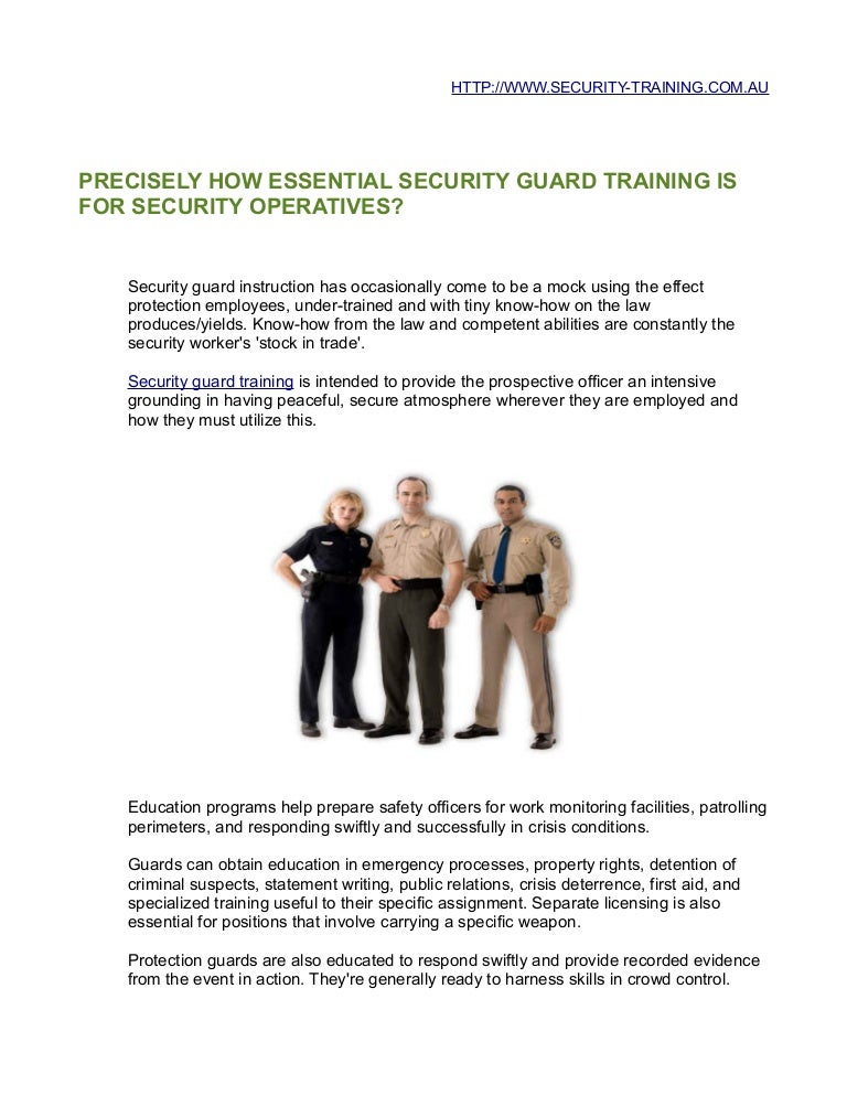 Security guard training