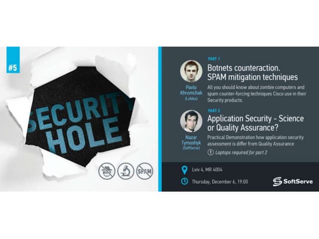 Security hole #5 application security   science or quality assurance
