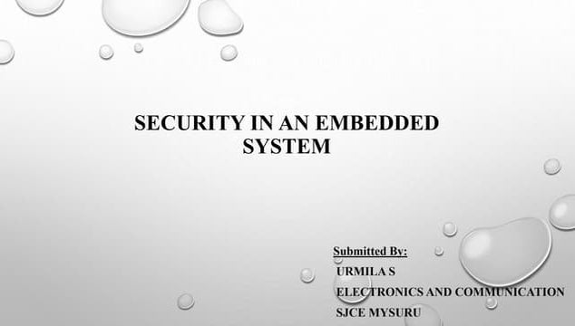 Security in an embedded system 