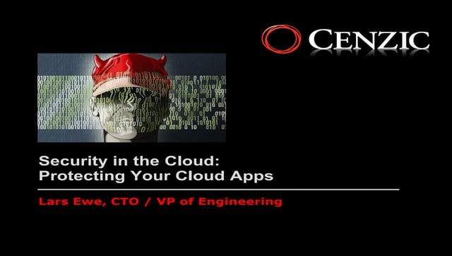 Security in the cloud   protecting your cloud apps