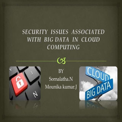 Security issues associated  with big data in cloud