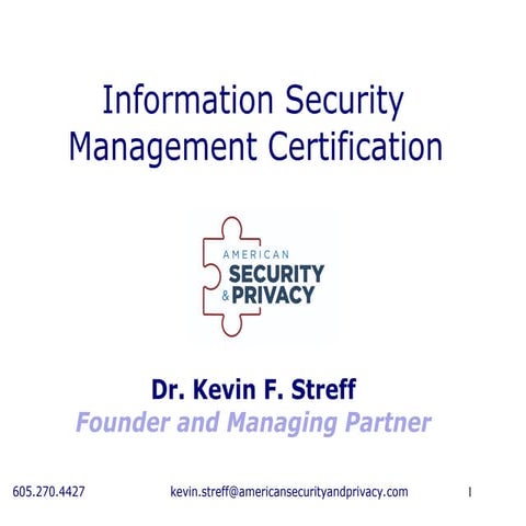 Security Manager - Slides - Module 3 Powerpoint Presentation | PPT