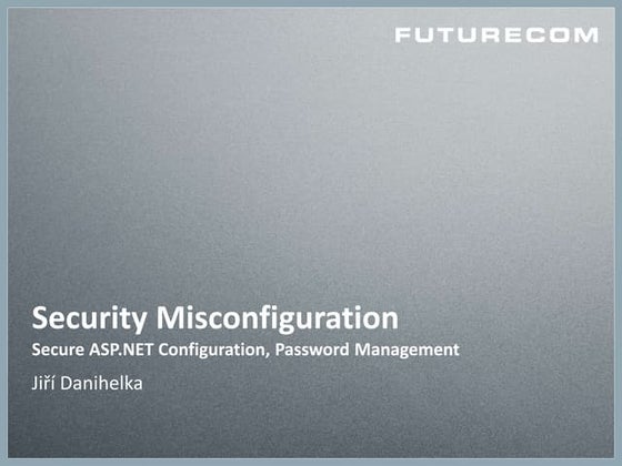 Security misconfiguration