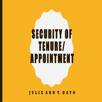 security of tenure.powerpoint presentation