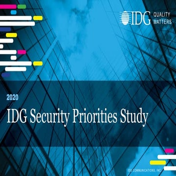 IDG 2020 Security Priorities Research
