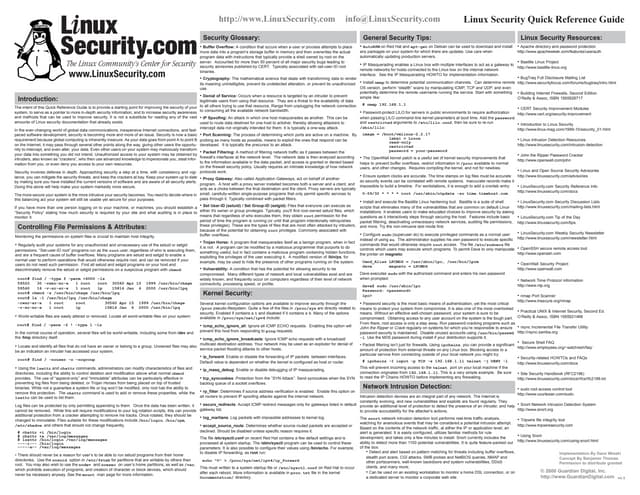 Linux quick reference 