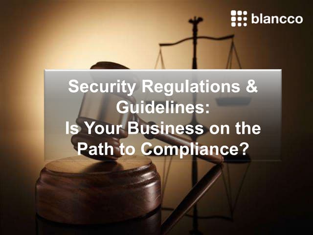 Security Regulations & Guidelines: ...