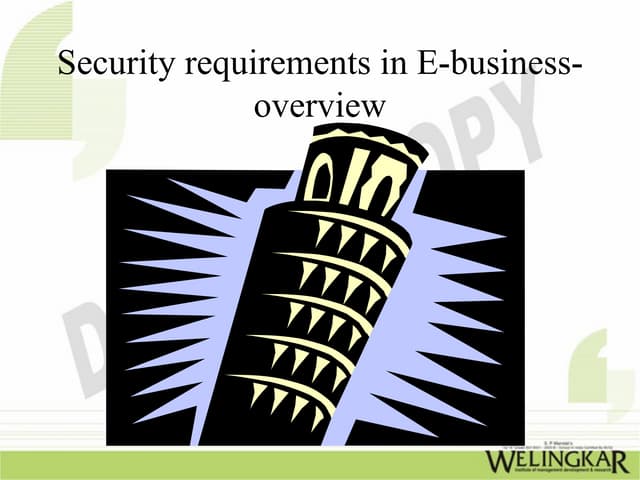 Security Requirements in eBusiness