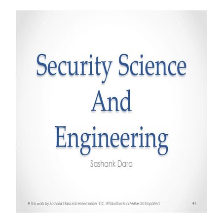 Computer Security science and enggineering 