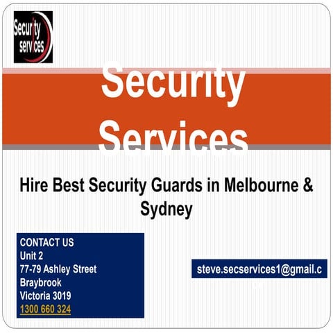 Best Security Services in Melbourne & Sydney