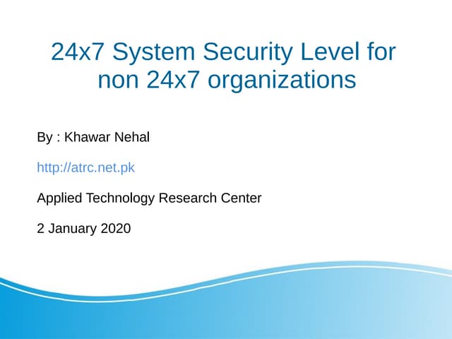 Effective and complete Cybersecurity HOWTO
