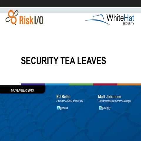 Reading the Security Tea Leaves