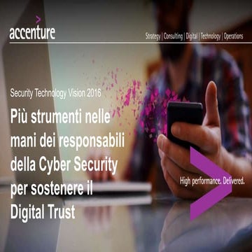 Security Technology Vision 2016 - Accenture Italia
