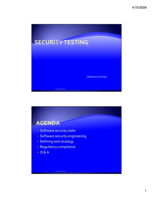 Security testing