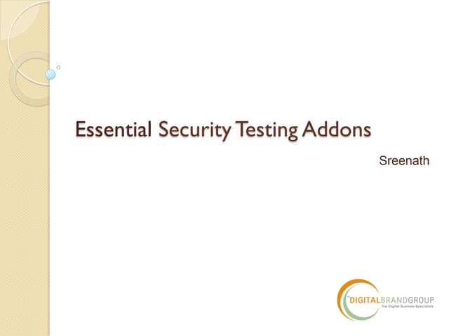 Security testing addons