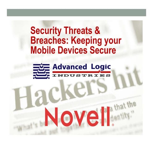 Security Threats & Breaches with Mobile Devices