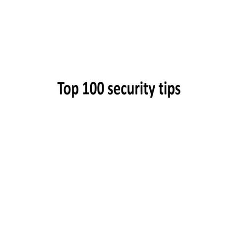 Securitytips