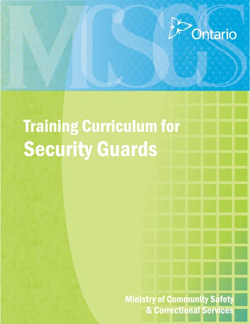 Security t raining for security guard