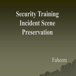 Security Training Incident Investig...
